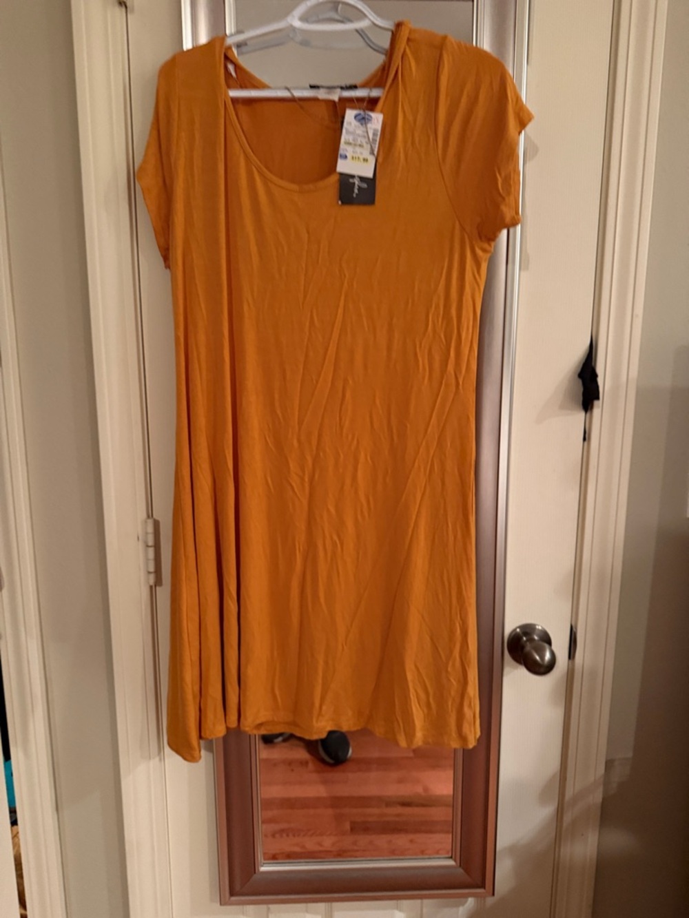 Cato Women's Midi Dress in Rust Orange